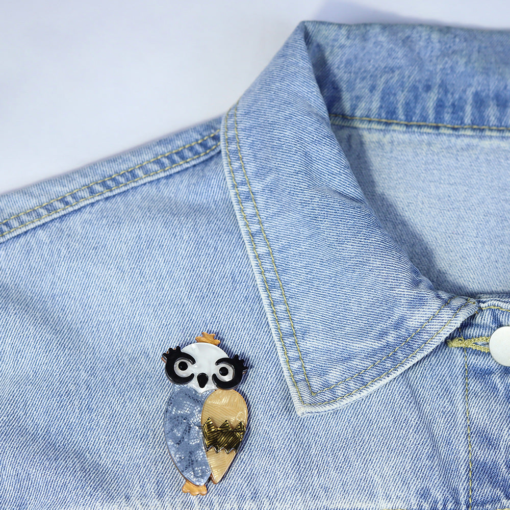 Owl Acrylic Brooch PA4701