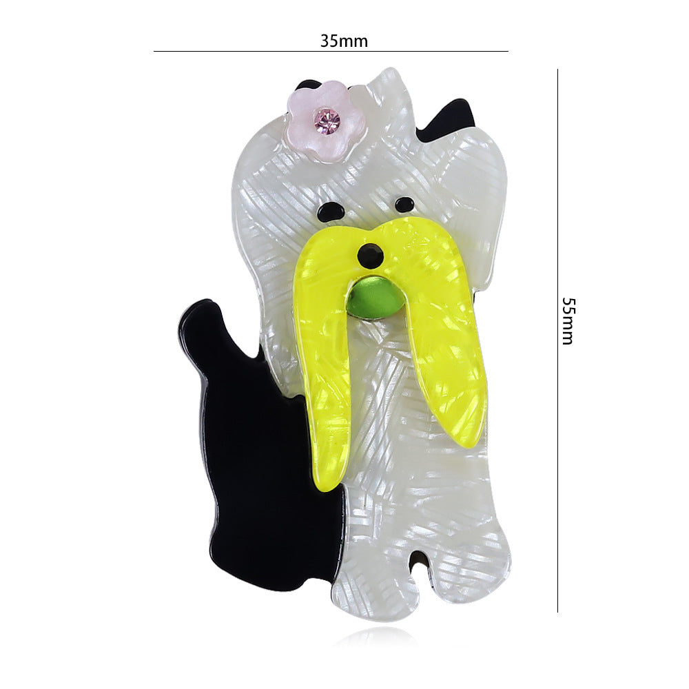 Dog Acrylic Brooch PA4702