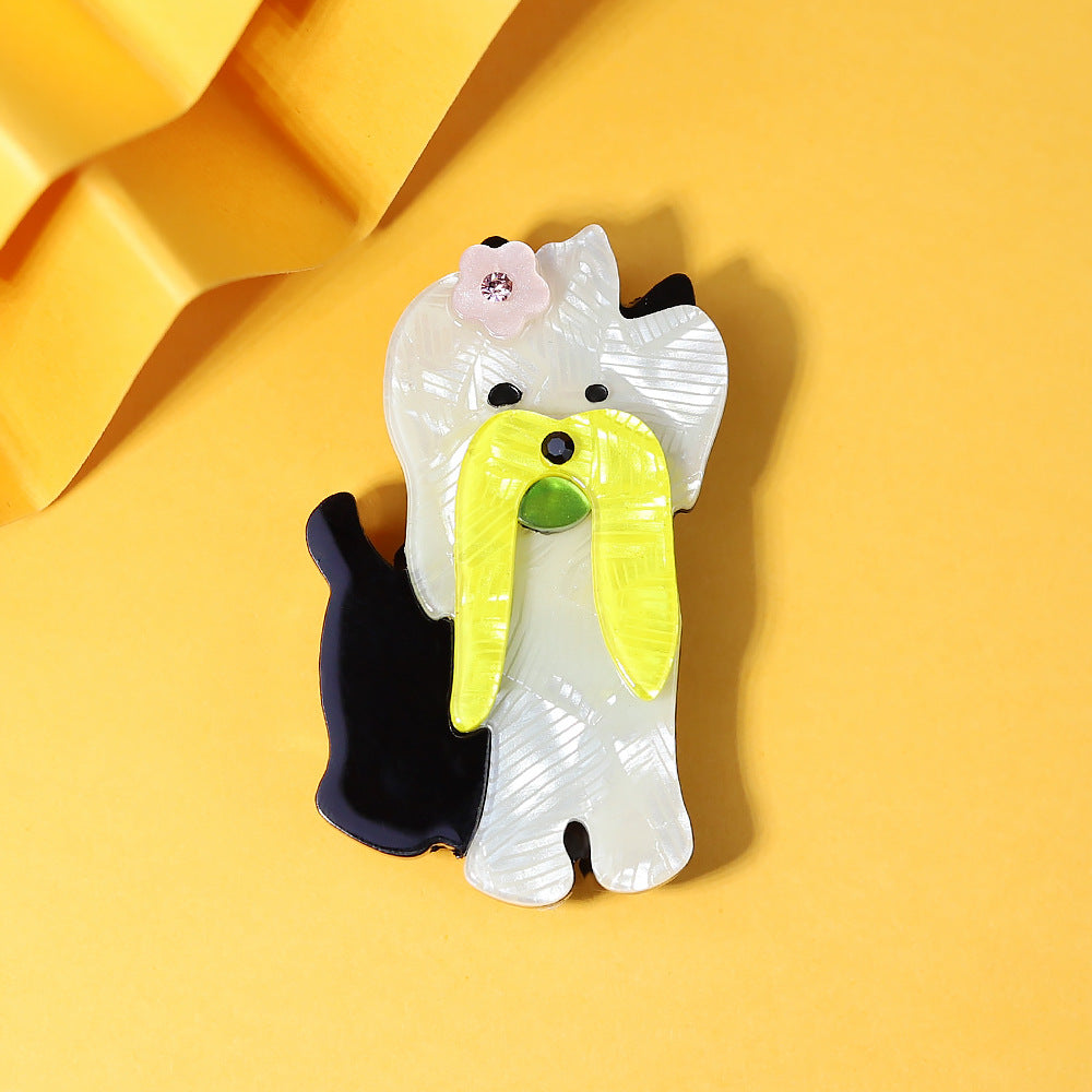 Dog Acrylic Brooch PA4702