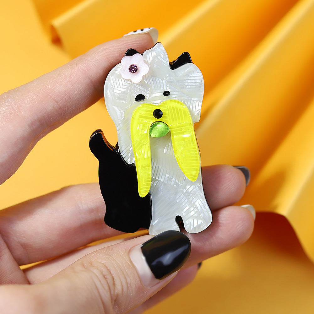 Dog Acrylic Brooch PA4702