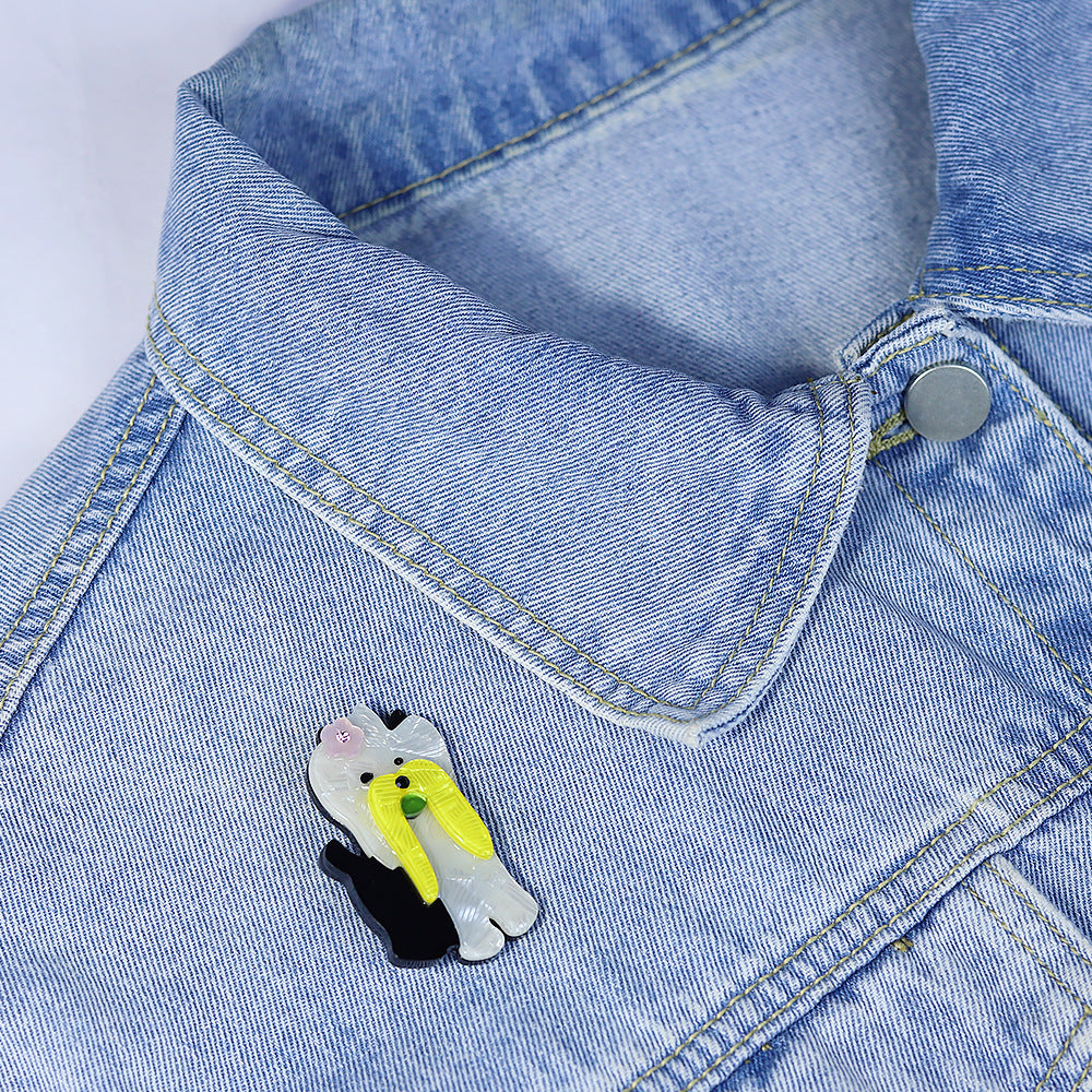 Dog Acrylic Brooch PA4702
