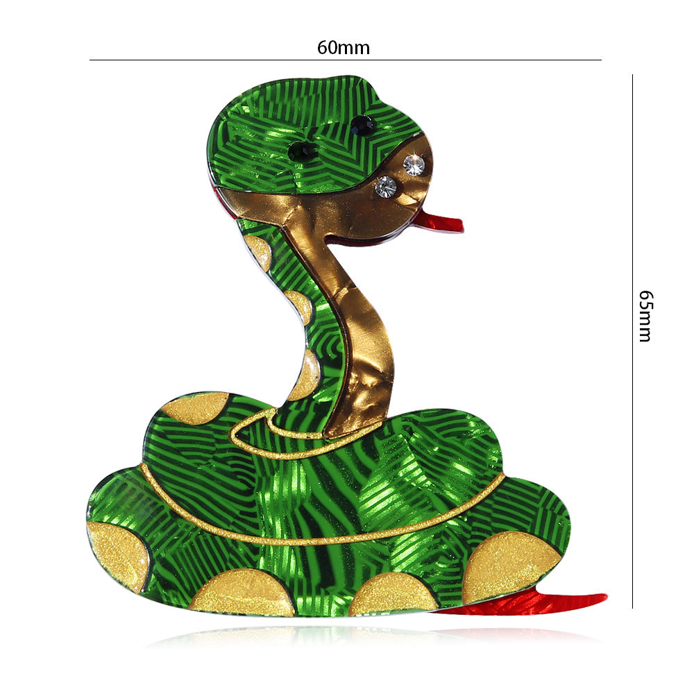 Snake Acrylic Brooch PA4703 - view 2