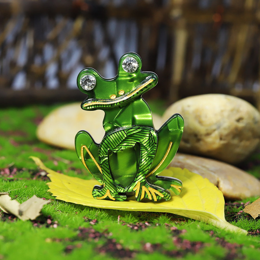 Frog Acrylic Brooch PA4707 - view 2