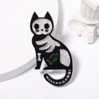 Cat Skeleton Acrylic Brooch PA4708