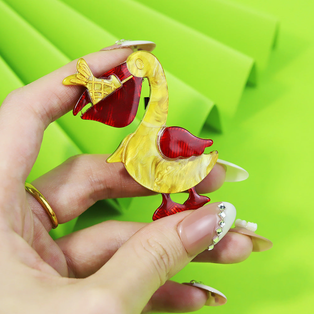 Goose Acrylic Brooch PA4709 - view 6