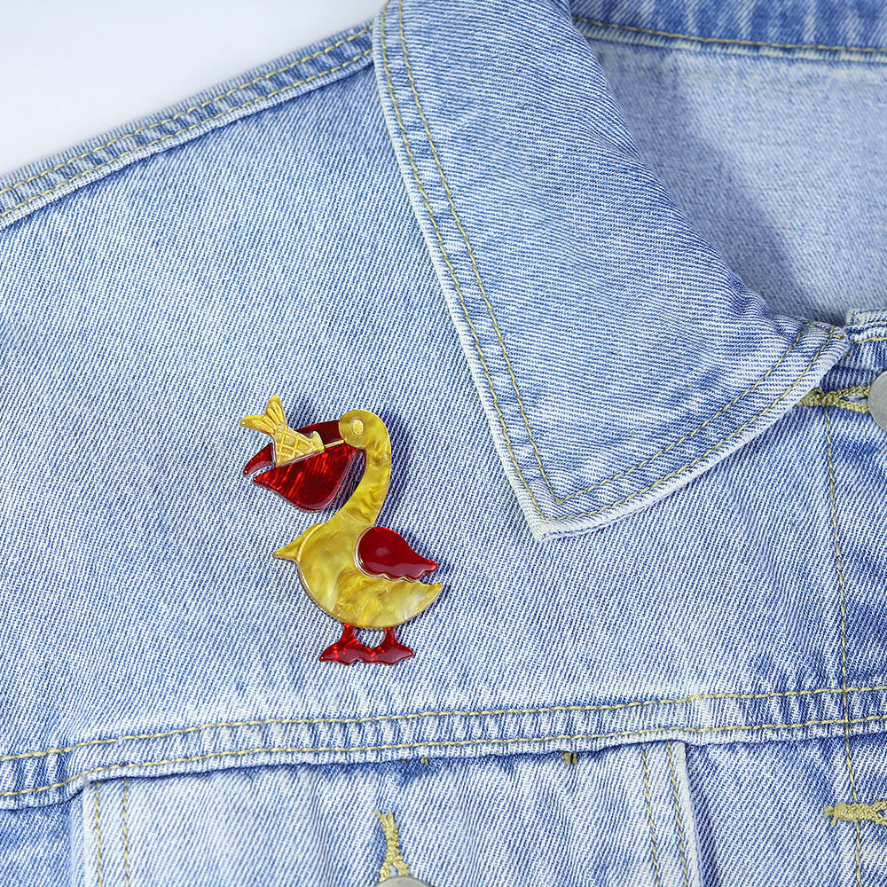 Goose Acrylic Brooch PA4709 - view 5