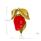 Strawberry Alloy Brooch PA4713