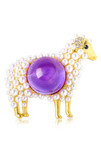 Sheep Pearl Alloy Brooch PA4721