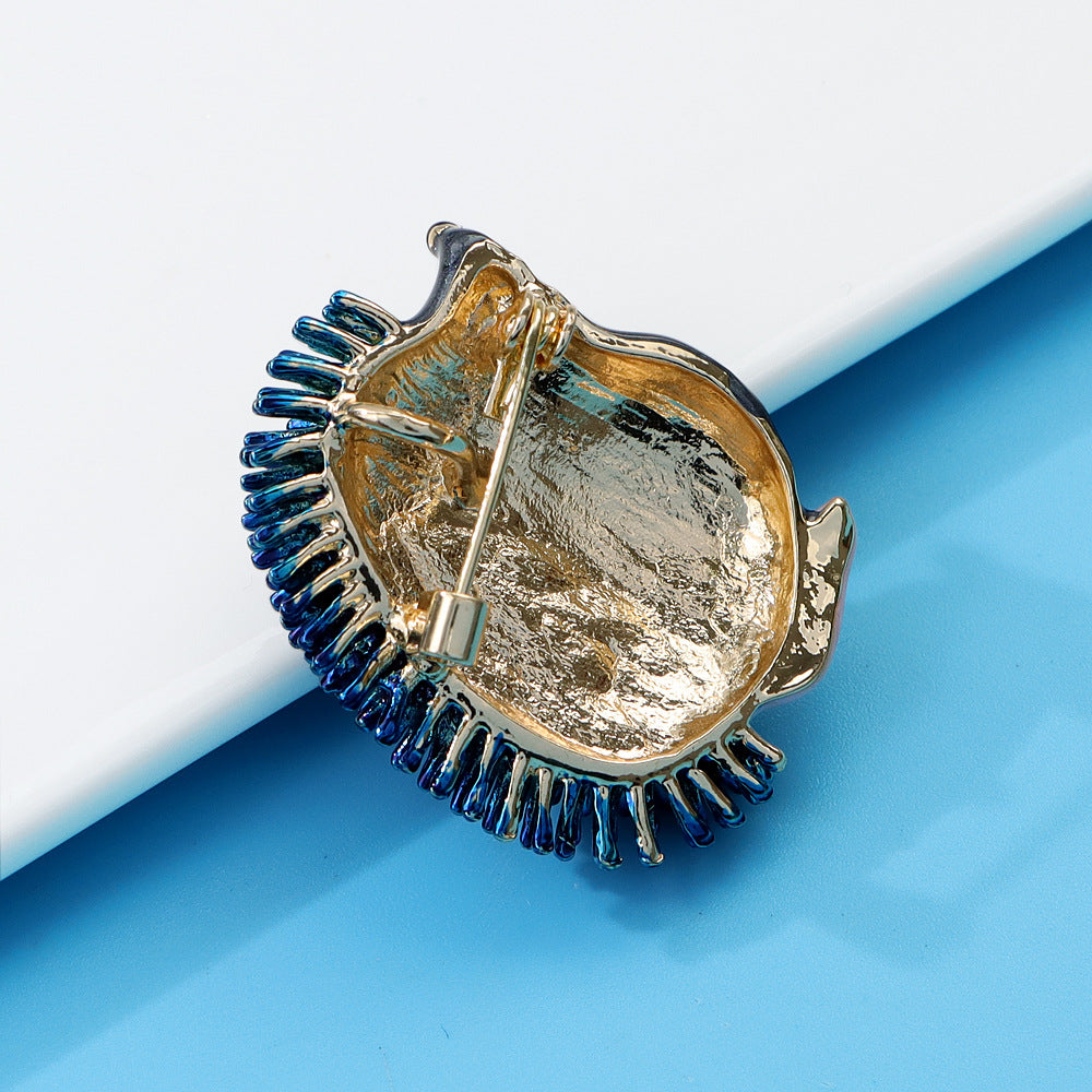 Lion Pearl Alloy Brooch PA4722