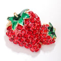 Strawberry Rhinestone Brooch PA4736
