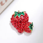 Strawberry Rhinestone Brooch PA4736