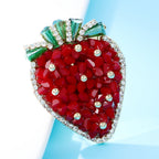 Strawberry Rhinestone Pin PA4759