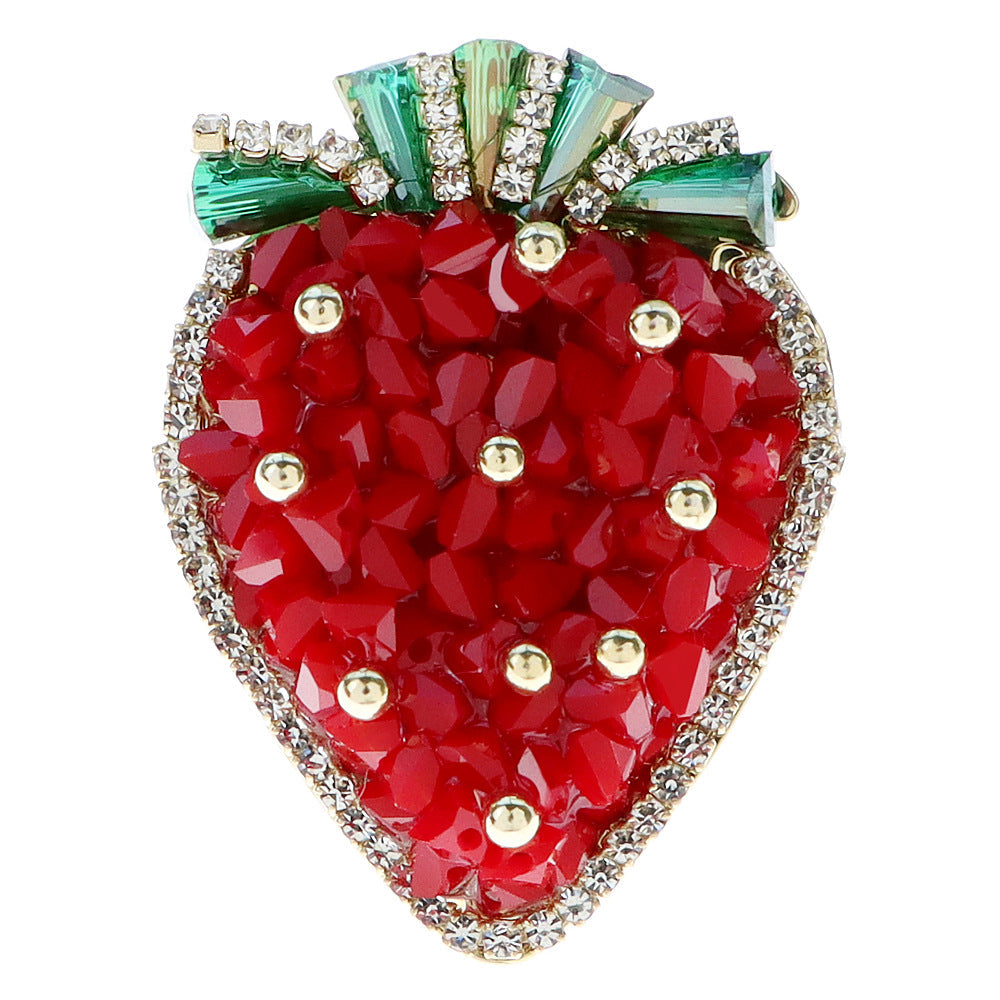 Strawberry Rhinestone Pin PA4759