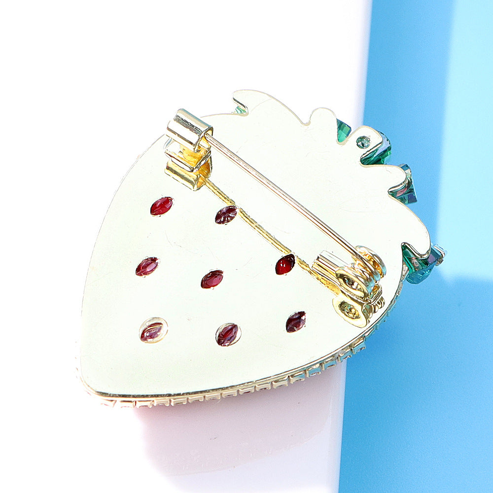 Strawberry Rhinestone Pin PA4759