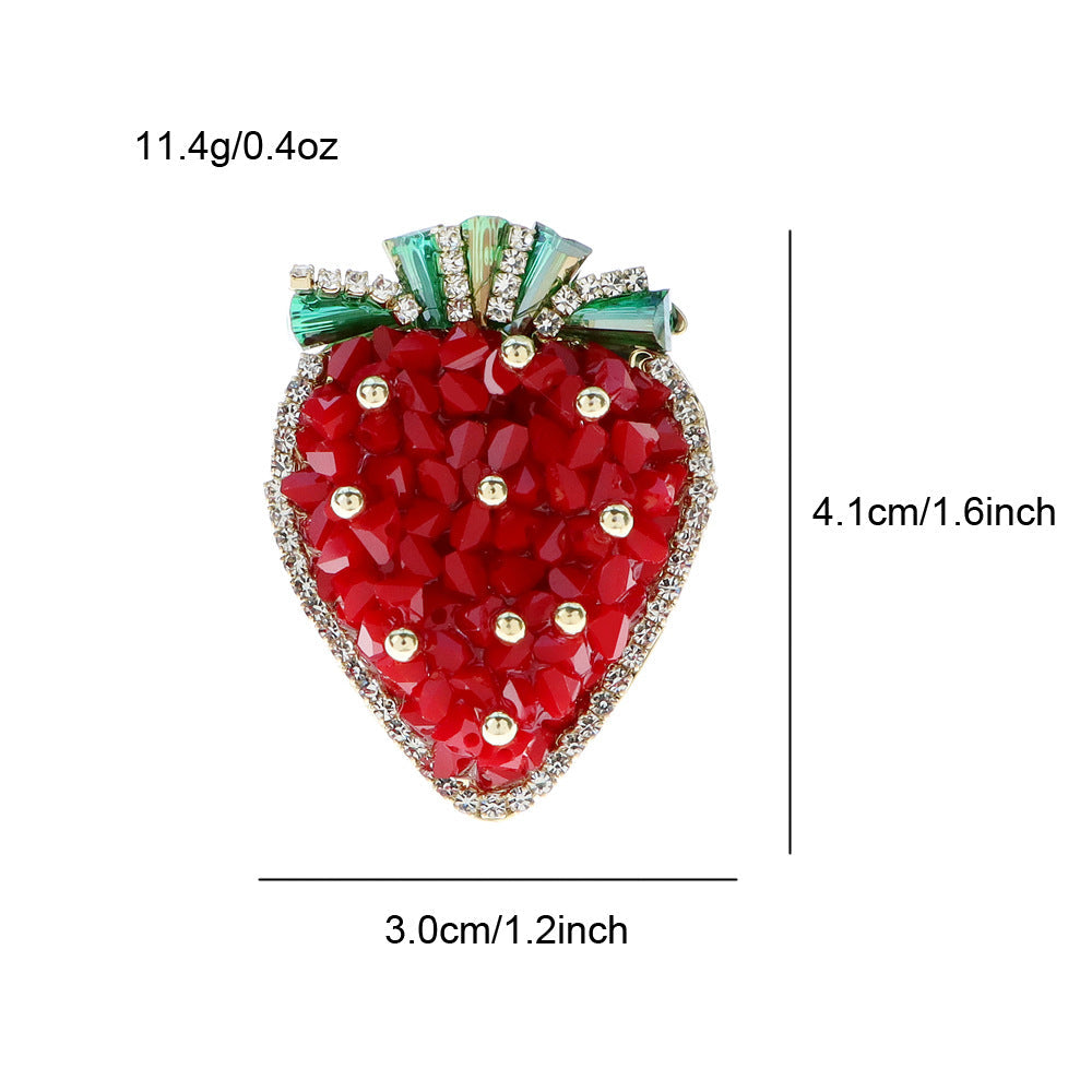 Strawberry Rhinestone Pin PA4759