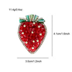 Strawberry Rhinestone Pin PA4759