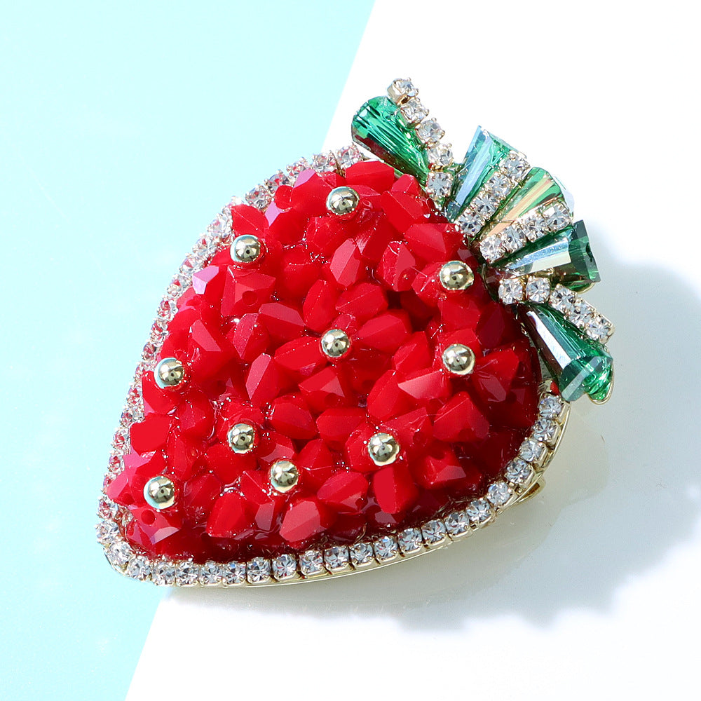 Strawberry Rhinestone Pin PA4759