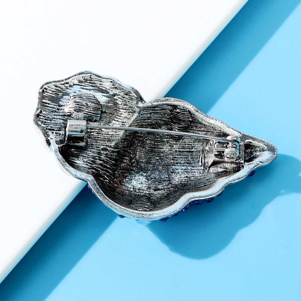 Shell Rhinestone Brooch PA4769