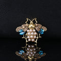 Bee Pearl Rhinestone Brooch PA4775
