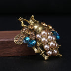 Bee Pearl Rhinestone Brooch PA4775