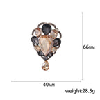 Teardrop Rhinestone Brooch PA4777
