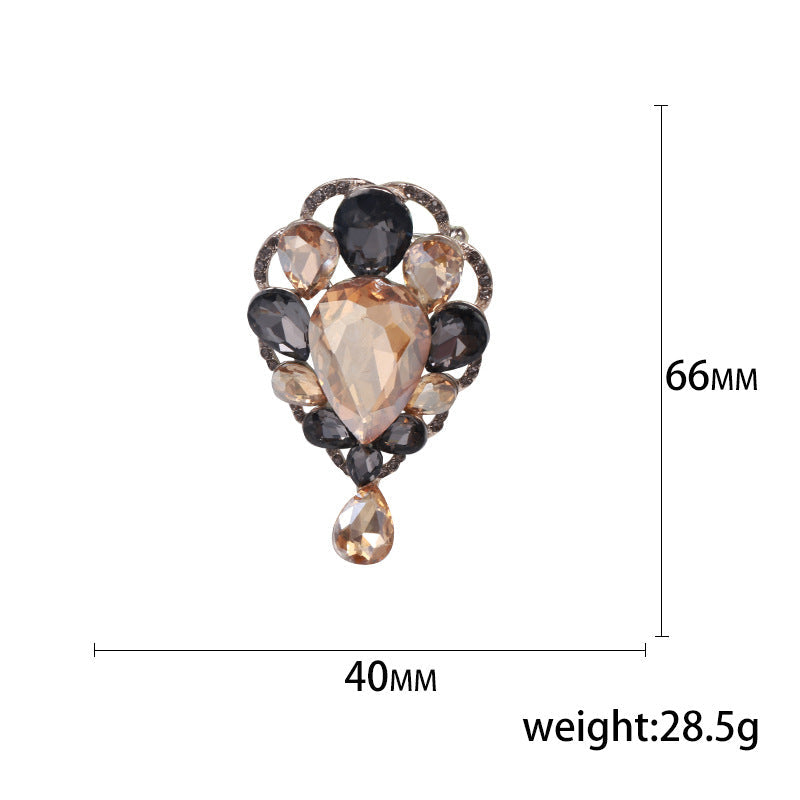 Teardrop Rhinestone Brooch PA4777