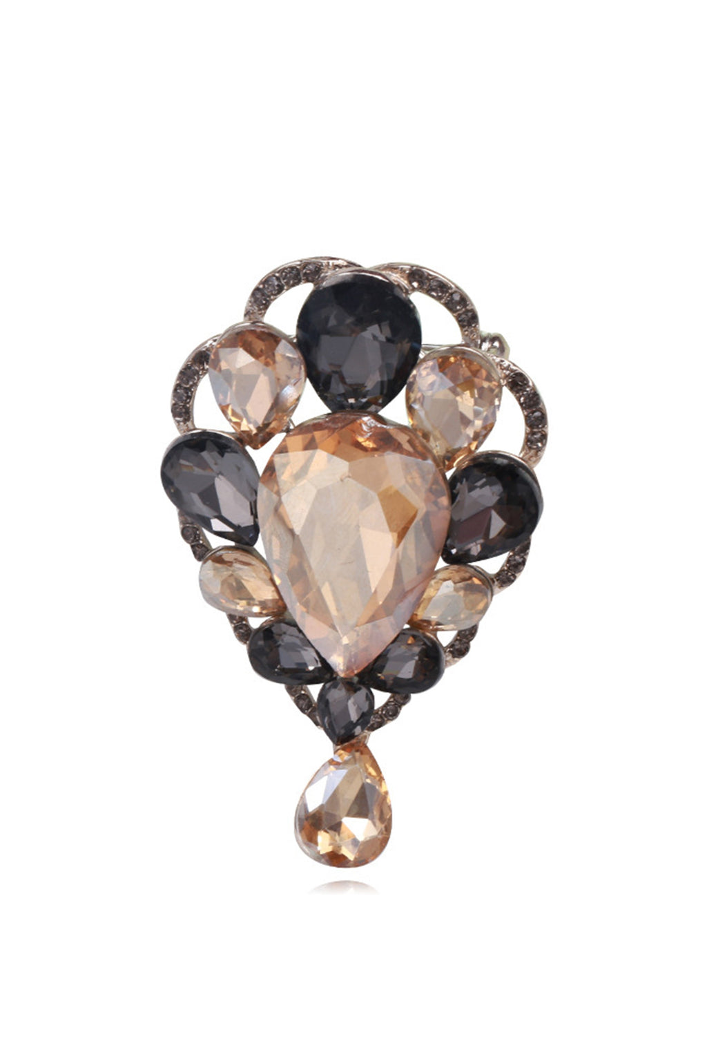 Teardrop Rhinestone Brooch PA4777
