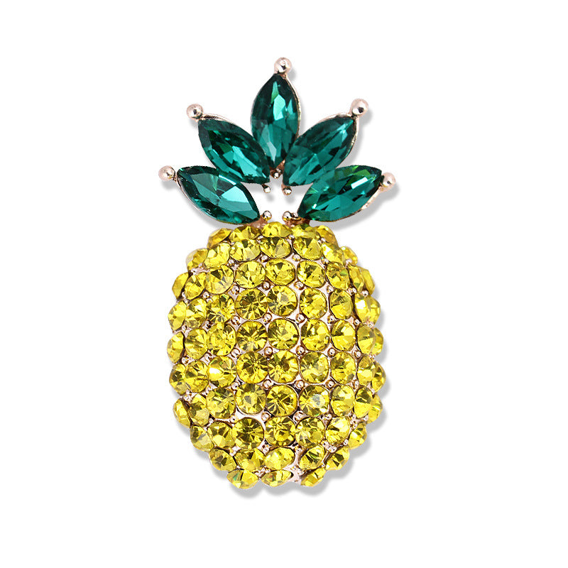 Pineapple Rhinestone Brooch PA4786