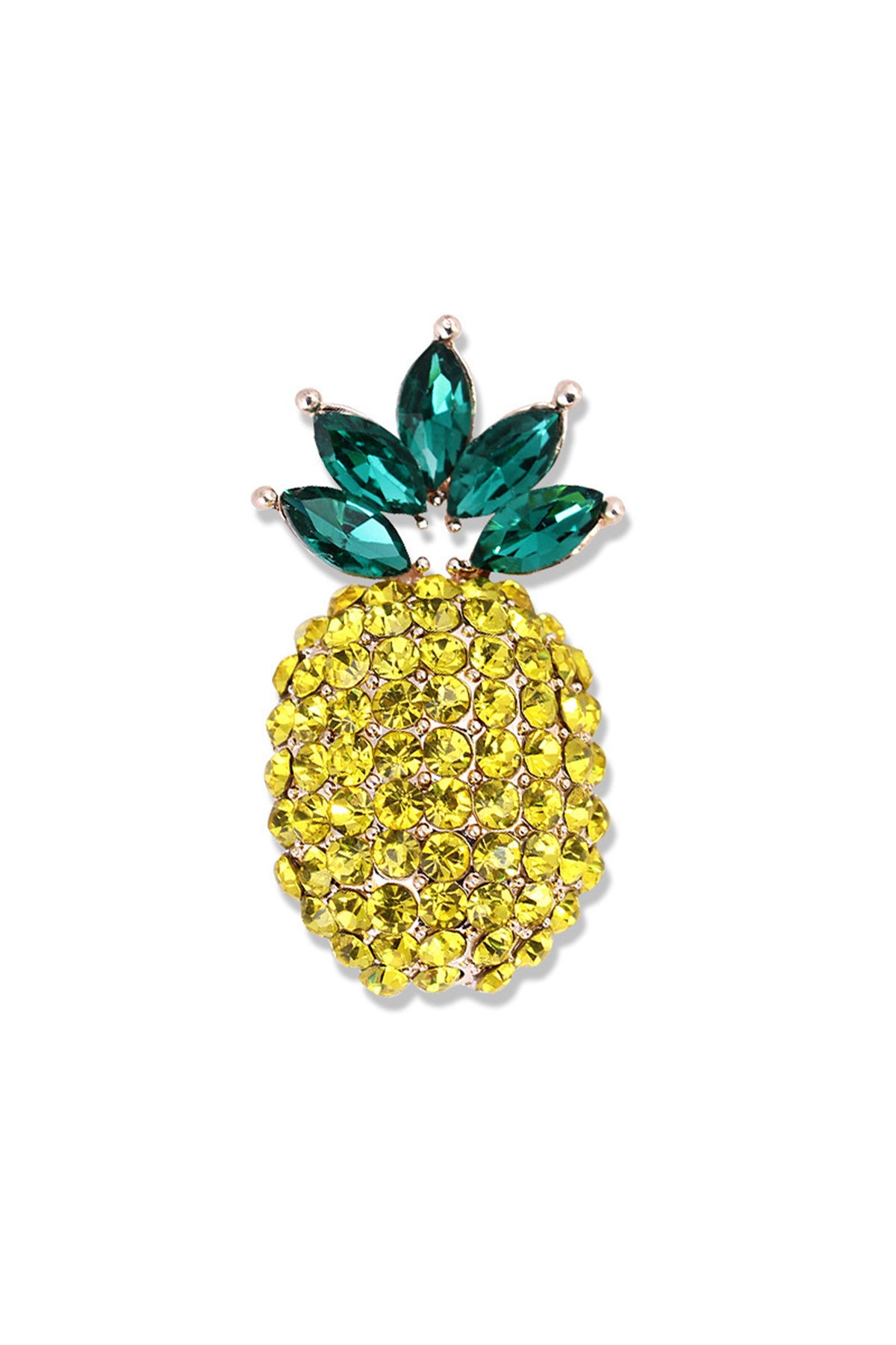 Pineapple Rhinestone Brooch PA4786