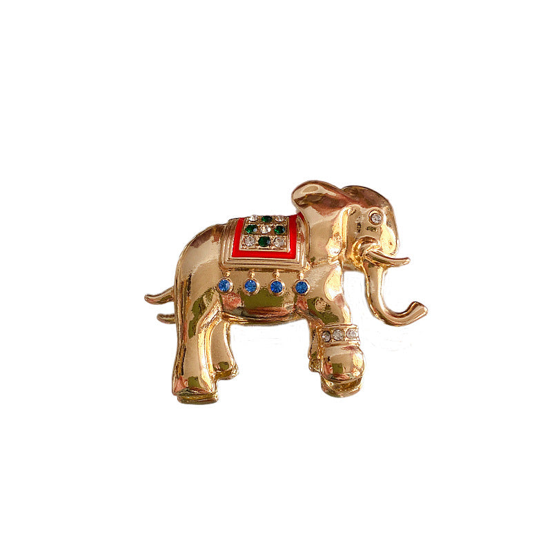 Elephant Rhinestone Brooch PA4799