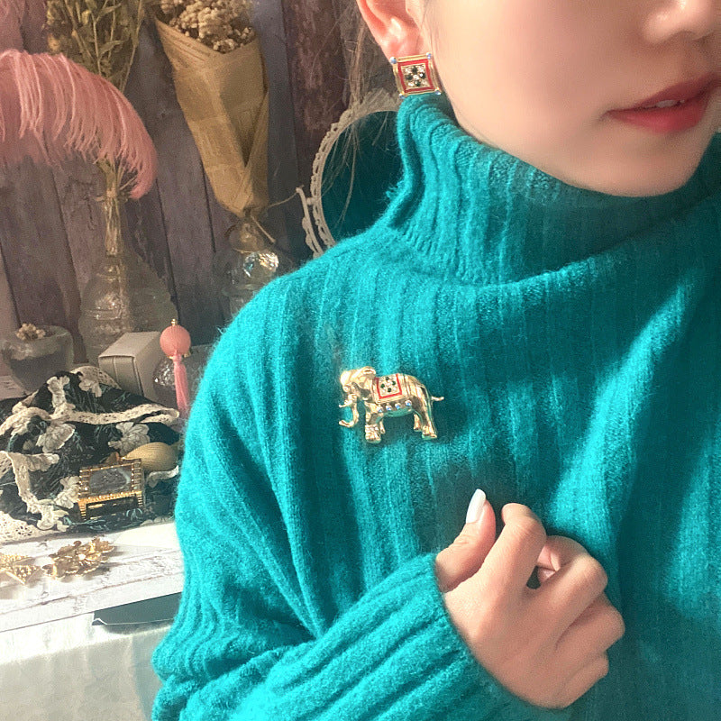 Elephant Rhinestone Brooch PA4799
