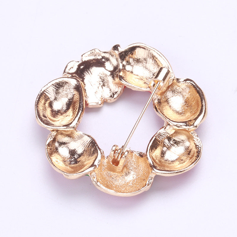 Strawberry Wreath Alloy Brooch PA4800