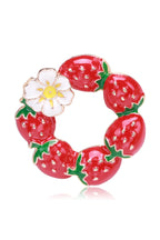 Strawberry Wreath Alloy Brooch PA4800