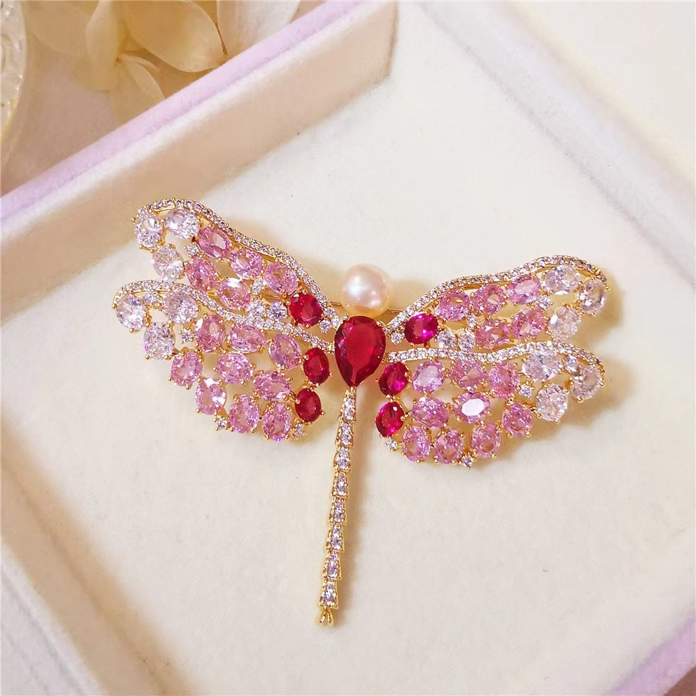 Dragonfly Cubic Zirconia Brooch PA4806