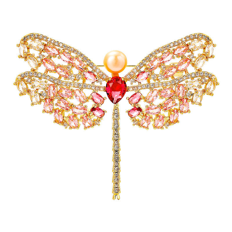 Dragonfly Cubic Zirconia Brooch PA4806
