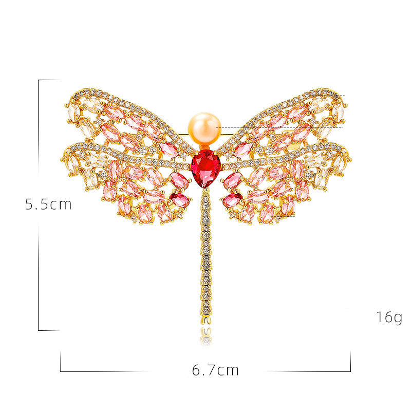 Dragonfly Cubic Zirconia Brooch PA4806
