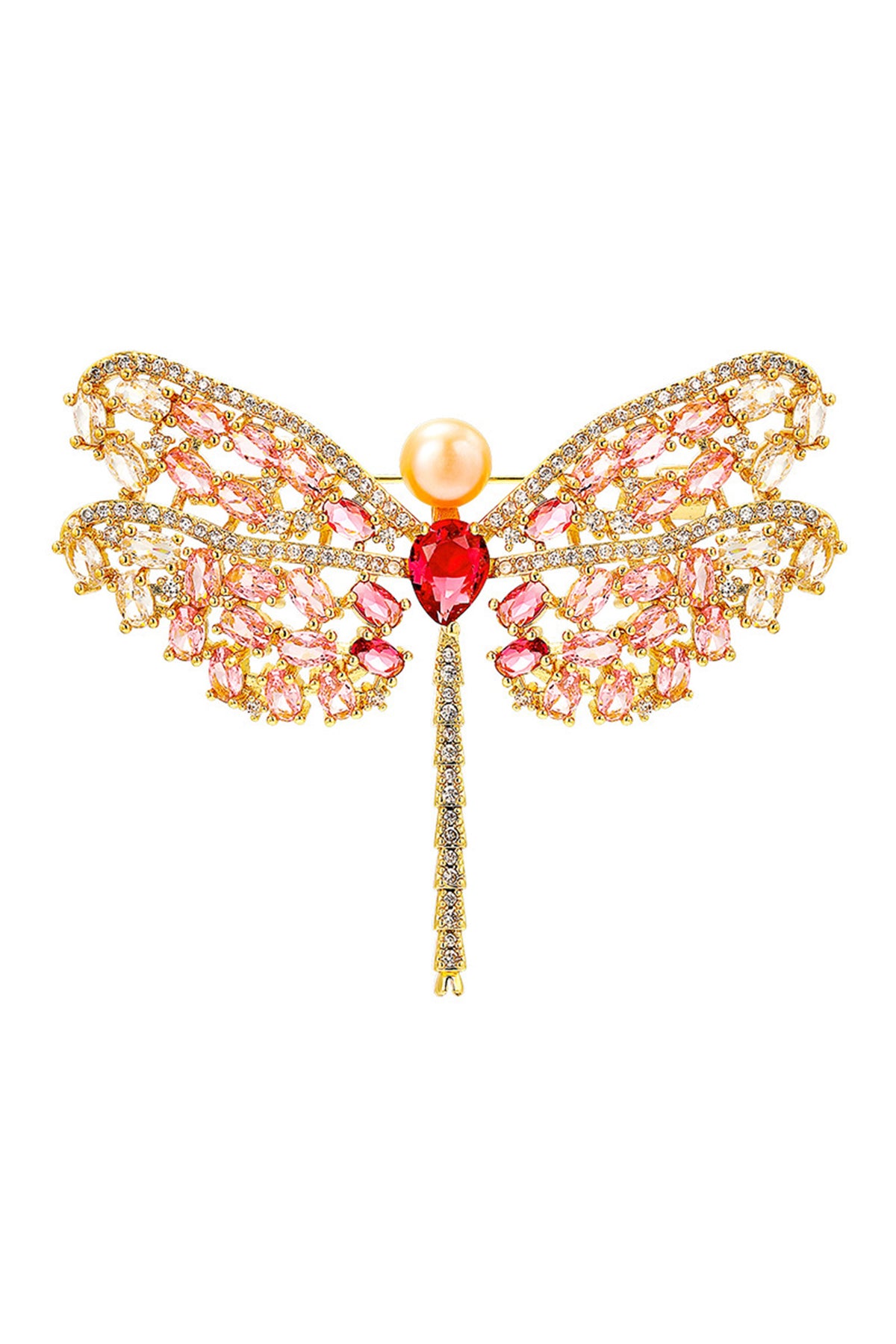 Dragonfly Cubic Zirconia Brooch PA4806