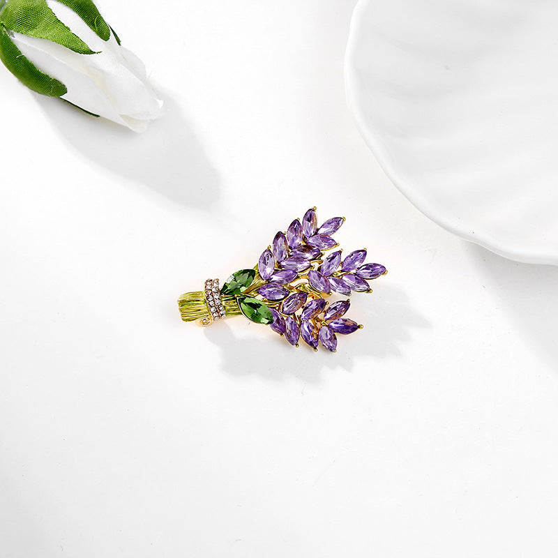 Floral Rhinestone Brooch PA4807