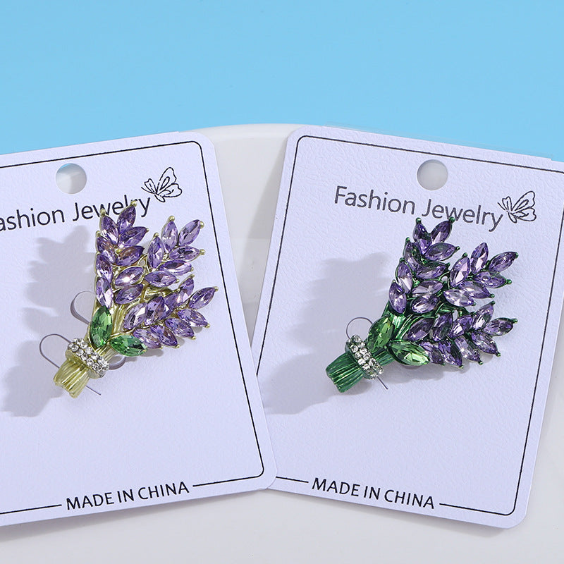 Floral Rhinestone Brooch PA4807