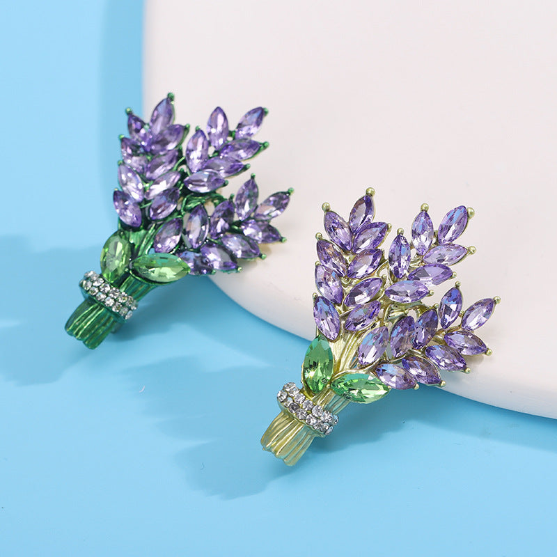 Floral Rhinestone Brooch PA4807