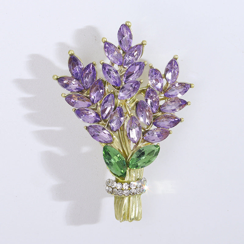 Floral Rhinestone Brooch PA4807