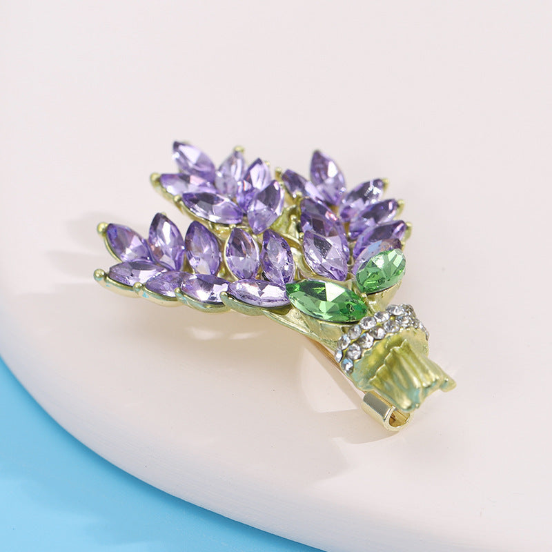 Floral Rhinestone Brooch PA4807