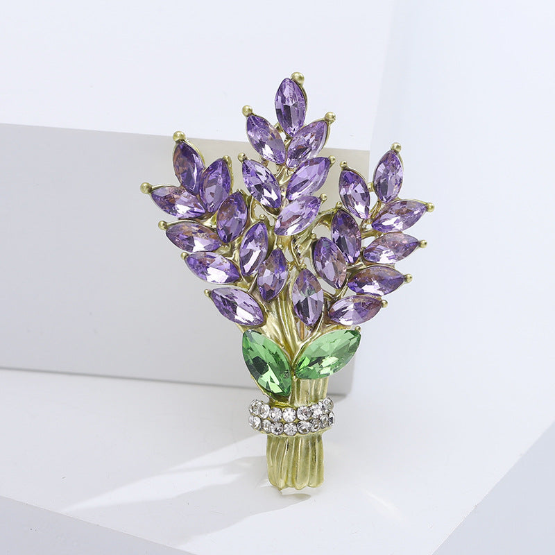 Floral Rhinestone Brooch PA4807