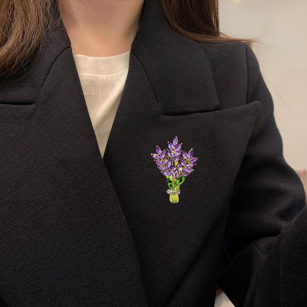 Floral Rhinestone Brooch PA4807