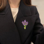 Floral Rhinestone Brooch PA4807