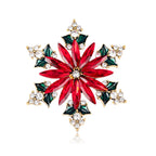 Alloy Crystal Hexagonal Star Brooch PA4811 - Red