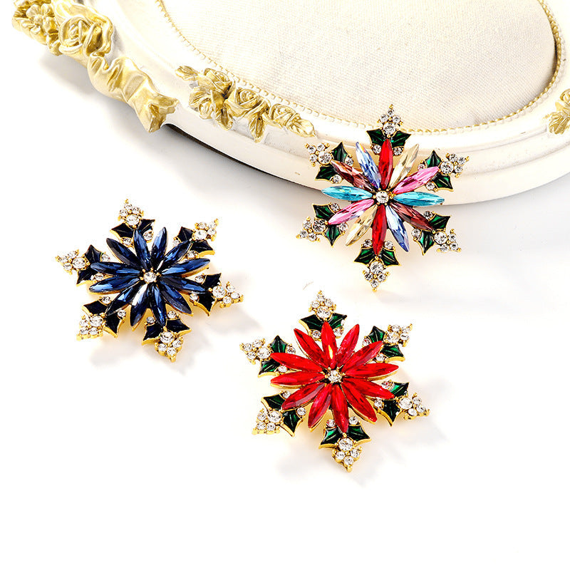 Alloy Crystal Hexagonal Star Brooch PA4811 - view 7