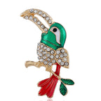 Parrot Rhinestone Brooch PA4816