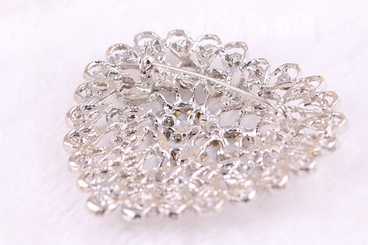 Heart Rhinestone Brooch PA4834