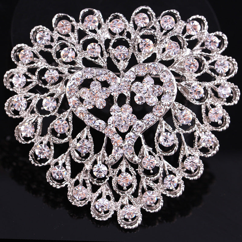 Heart Rhinestone Brooch PA4834